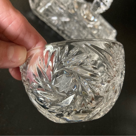 Crystal Butter Dish and Bowl Set - Clear - Picture 2 of 4